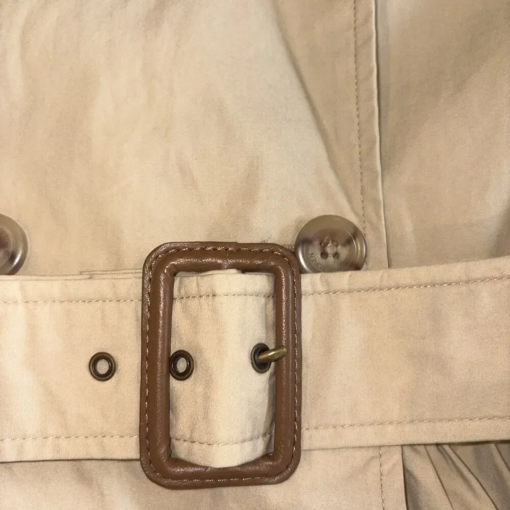 Ralph Lauren Polo Big Girls Lightweight Princess Trench Coat 12 Tan Belt Collar